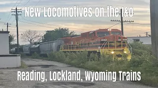 New locos on the I&O, Fast trains days after derailment. Reading, Lockland, Wyoming trains