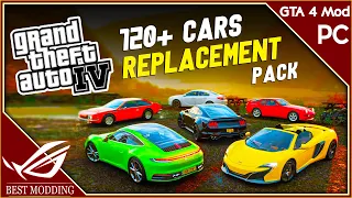 How to Install 120+ Largest Car Replacement Pack in GTA 4 / With Real Sports Cars / GTA IV Mod