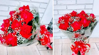 COMO FAZER UM BUQUÊ COM 12 ROSAS LINDO!!!