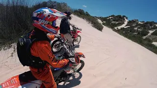 Dirt Bikes at Atlantis Dunes - YZ 125 KTM 200 Enduro