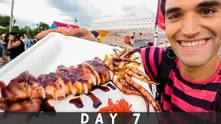 LIVING on STREET FOOD for 24 HOURS in NYC! (Day #7)