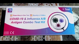 Antigen Combo home Test Kit Influenza A B. How to read results? We are positive Flu B :)