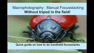 Handheld manual focus stacking