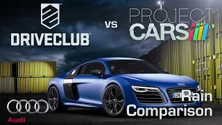 DriveClub vs Project CARS Build 887 - Rain Weather Comparison