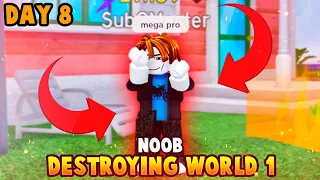 Noob To Pro Day 8 | Noob DESTROYING World 1 in All Star Tower Defense