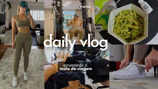 DAILY VLOG | ARRUMANDO A MALA DE VIAGEM, TREINO, ALIMENTAÇÃO  E DIAS CORRIDOS