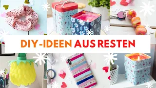 5 DIY's aus RESTEN! | Upcycling-Ideen | Scrunchies, Kerzen, Handyhülle...
