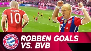 Arjen Robben's Best Goals against Borussia Dortmund ⚽💥