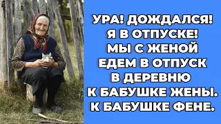 Ура! Дождался! Мы с женой едем в отпуск в деревню к бабушке жены. К бабушке Фене. Истории из жизни.