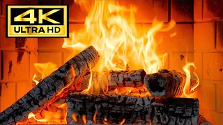 Background Fireplace UHD🔥Cozy Crackling Sounds🔥Wood Burning Fireplace Background