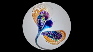 How to Paint a Dragonfly in One Simple Swipe ~ Abstract Fluid Art #tlp