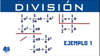 División de polinomios con fracciones | Ejemplo 1