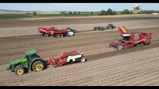 Idaho Potato & Barley Harvest near Tetonia -  Grand Teton Mountains