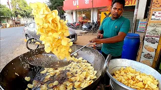 Nashik Famous Ranjeet Anna ka Potato Chips | Live Making Kerala Style Wafers | Nashik Street Food