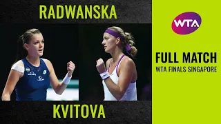 Agnieszka Radwanska vs. Petra Kvitova | Full Match | 2015 WTA Finals Singapore Final