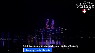 500 DRONES ILLUMINENT LE CIEL DU LAC D’ANNECY !