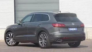 Volkswagen NEW Touareg R-line in 4K 2019 Silicium grey 21 inch Suzuka walk around & detail inside