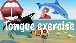 Oral motor exercises for kids, for the TONGUE, Suck + Click with Dolphin, Speech-Language Pathology