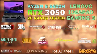 Lenovo IdeaPad Gaming 3 | Ryzen 5 5600H RTX 3050 | Test in 20 Games in 2022