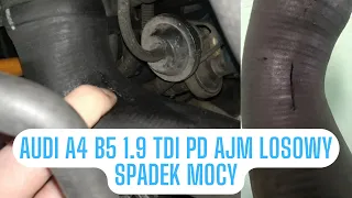 AUDI A4 B5 AVANT 1.9TDI PD AJM, Losowy Spadek Mocy, Awaria, Usterka, Problem, Nieszczelność, VAG