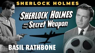 Sherlock Holmes Movies SHERLOCK HOLMES AND THE SECRET WEAPON (1943) Basil Rathbone With Nigel Bruce
