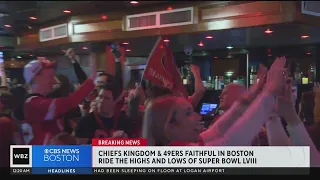 Devastated 49ers fans take in Super Bowl loss from Boston bar