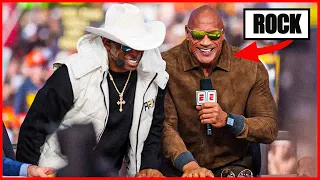 Deion Sanders shades Jay Norvell, hangs with The Rock during pregame bonanza