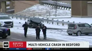 15 cars involved in 2 Bedford crashes