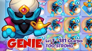 GENIE (lvl 7) - 181 Buff Charges is TOO STRONG | Rush Royale