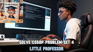 PROBLEM SET 4 CS50 PYTHON PROGRAMMING : LITTLE PROFESSOR ( 2024 HARVARD FREE COURSE )