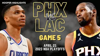 Phoenix Suns vs LA Clippers Full Game 5 Highlights | Apr 25 | 2023 NBA Playoffs