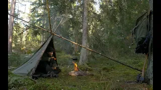 Bushcraft Tripod Shelter - Pot Hanger - Carving - Cooking in the Wild