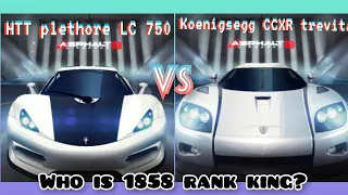 HTT plethore LC 750 Vs Koenigsegg CCXR trevita. Full comparison | Asphalt 8