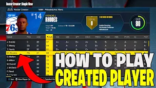 How to Player with Created Player NBA 2k23