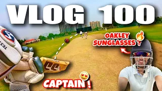 CRICKET CARDIO CAPTAIN IN 100th VLOG😍| Buying First Oakley Sunglasses🔥| 40 Overs Cricket Match