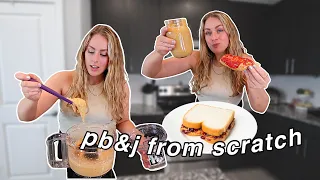 making a PB&J SANDWICH from SCRATCH