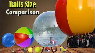 Balls Size Comparison| Small to Big Balls | Which is smallest and biggest Ball?