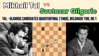 How To Play Chess: Mikhail Tal vs Svetozar Gligoric || Candidates Quarterfinal 1968,, rd 1