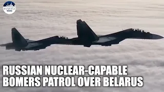 Russian strategic bombers patrol over Belarus amid high regional tensions