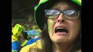 Brazilian Fans Crying, Brazil vs Germany World Cup 2014