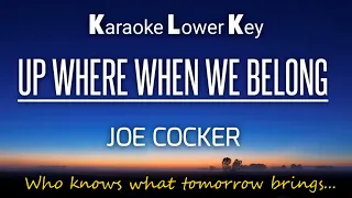 Joe Cocker - Up Where We Belong ‼️Karaoke Lower Key‼️