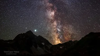 Млечный путь и гора Караджаш Таймлапс со звездным небом Milky Way and Mount Karajash Timelapse