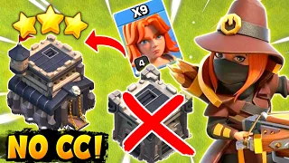 TH9 Queen Charge Valkyrie Attack Without CC Troops | Th9 No Cc Troops Attack Strategy 2023