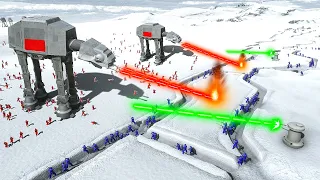 Fighting OVERPOWERED AT-AT Walkers In The Star Wars HOTH INVASION