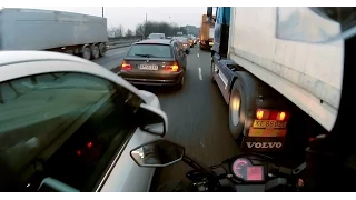 Aggressive lane splitting in Copenhagen