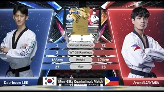 (QF) Lee Dae Hoon (KOR) vs (PHI) Arven ALCANTARA  2019 Grand Slam Final & 2020 Olympic Qualification