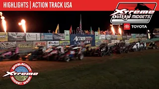 Xtreme Outlaw Midget Series | Action Track USA | August 9, 2023 | HIGHLIGHTS