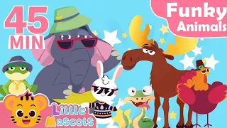 Funky Animals + Head Shoulder Knees and Toes + more Little Mascots Nursery Rhymes & Kids Songs