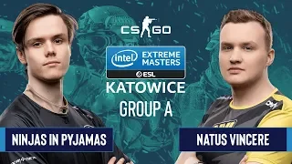 CS:GO - Natus Vincere vs. Ninjas in Pyjamas [Train] Map 2 - Group A - IEM Katowice 2020