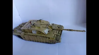 Открываем тайны сборки тяжелого танка:Challenger 2  в масштабе 1:35. Trumpeter.Часть14 (Окрашивание)